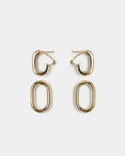 Forcast Elvira Earrings Gold Hot