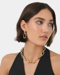Forcast Elvira Plated Necklace Gold Best