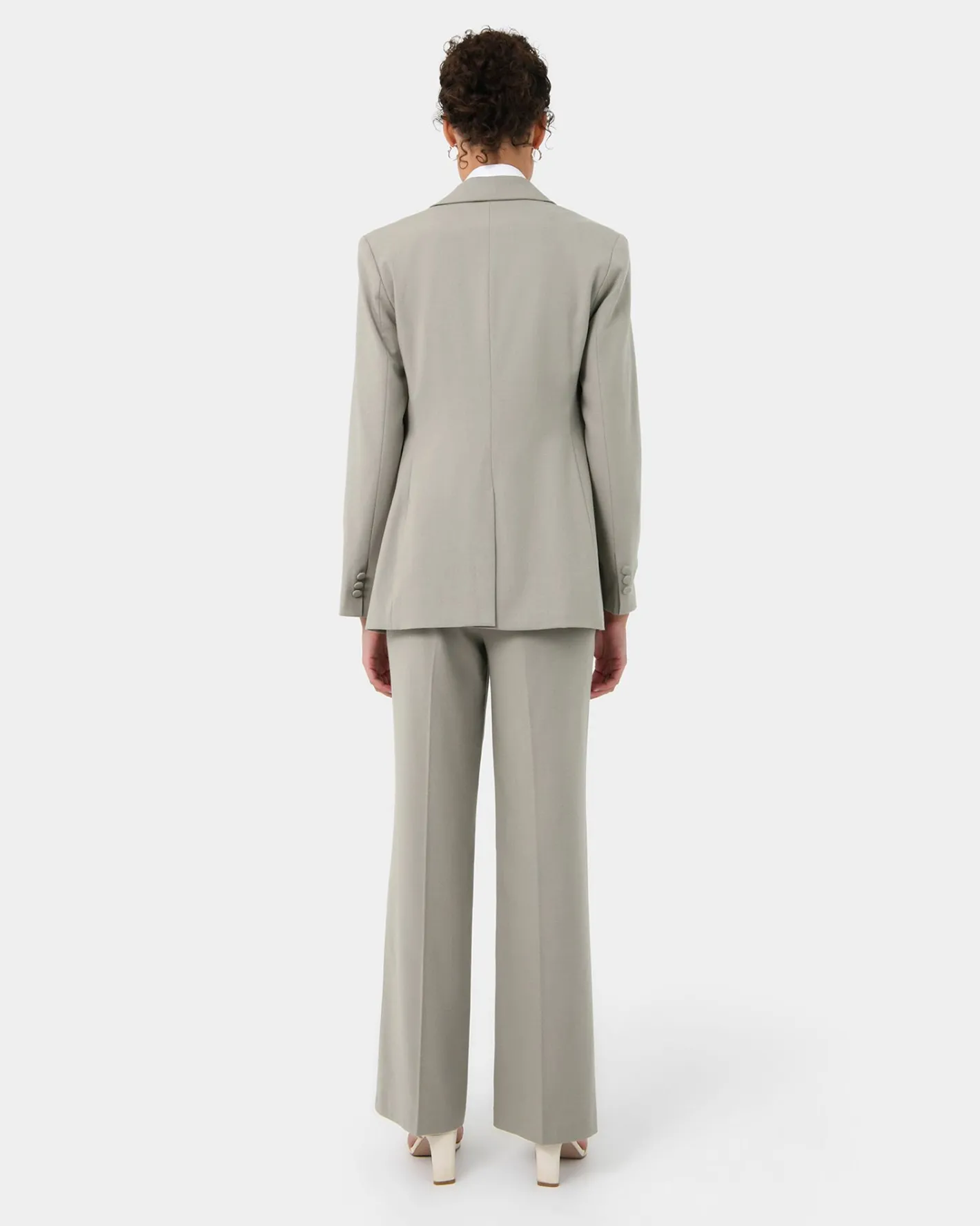 Forcast Emani Double Breasted Blazer Light Khaki Best