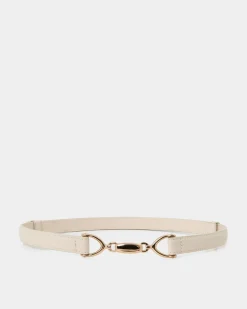 Forcast Emeri Leather Adjustable Belt Cream Online