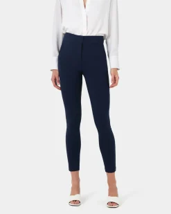 Forcast Emily High-Waisted Skinny Pants Navy Outlet
