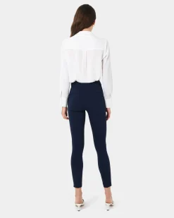 Forcast Emily High-Waisted Skinny Pants Navy Outlet