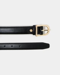 Forcast Emmarose Leather Belt Black Hot
