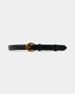 Forcast Ericka Leather Belt Black Discount