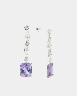 Forcast Eve Sterling Silver Earrings Lavender
