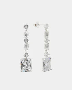 Forcast Eve Sterling Silver Earrings Silver White Sale