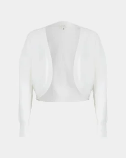 Forcast Everleigh Cropped Cardigan Ivory
