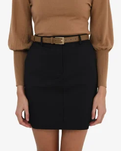 Forcast Faith Leather Belt Brown Sugar Sale