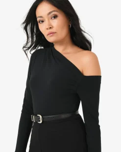 Forcast Felicha Asymmetric Top Black Discount