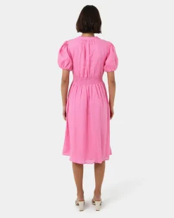 Forcast Fernanda Linen Dress Pink Best
