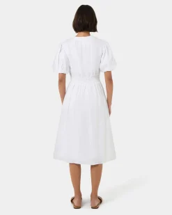 Forcast Fernanda Linen Dress White Sale