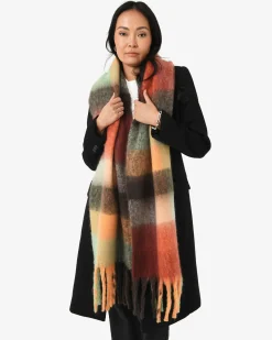 Forcast Finnley Checked Scarf Red Multi Online