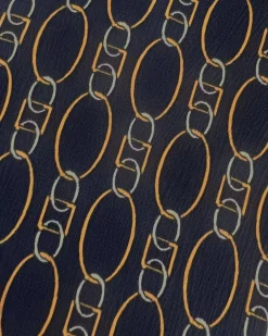 Forcast Freya Chain Print Blouse Navy Discount