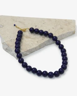 Forcast Gia Boho Resin Necklace Indigo Blue Sale