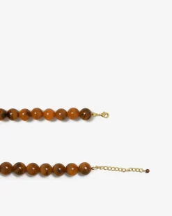Forcast Gia Boho Resin Necklace Brown Hot