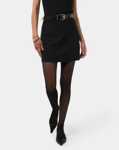 Forcast Gordon A-line Mini Skirt Black