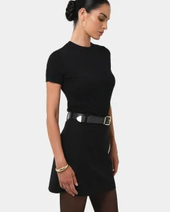 Forcast Gordon A-line Mini Skirt Black