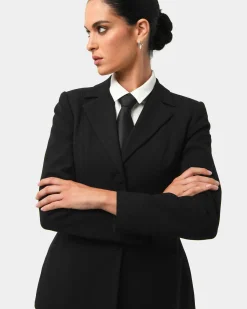 Forcast Gordon Hourglass Blazer Black New