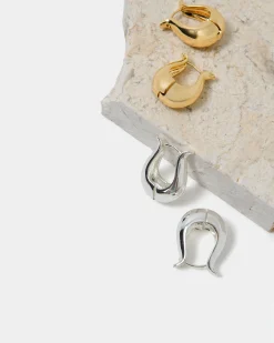 Forcast Goulbury Hoop Earrings Gold Clearance