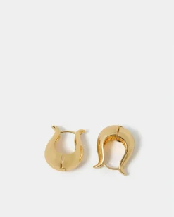 Forcast Goulbury Hoop Earrings Gold Clearance