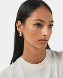 Forcast Goulbury Hoop Earrings Silver Clearance