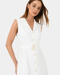 Forcast Goulbury Midi Dress Ivory Hot