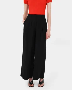 Forcast Goulbury Wide Leg Pants Black Hot