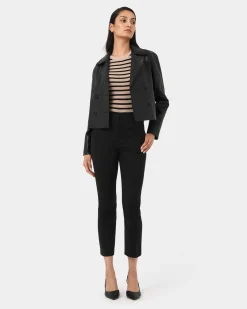 Forcast Hadley Straight Leg Pants Black
