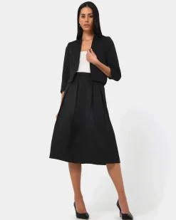 Forcast Harriet Jacquard Crop Jacket Black Hot