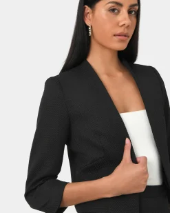 Forcast Harriet Jacquard Crop Jacket Black Hot