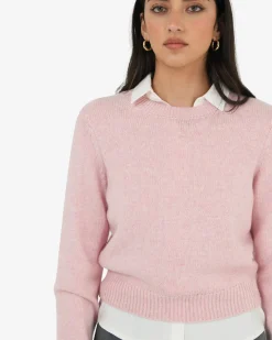 Forcast Hayes Wool Blend Jumper Pastel Pink Clearance