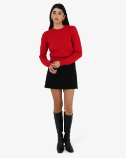 Forcast Hayes Wool Blend Jumper Red Clearance