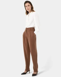 Forcast Hazel Belted Tapered Pant Charred Clay Best