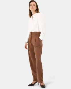 Forcast Hazel Belted Tapered Pant Charred Clay Best