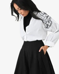 Forcast Heira Pleated Midi Skirt Black Discount