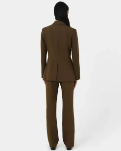 Forcast Hunter Single Breasted Blazer Gold Khaki