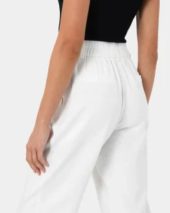 Forcast Indigo Elastic Waist Pant White Hot