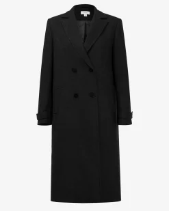 Forcast Jacquie Double Breasted Coat Black Hot
