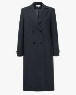 Forcast Jacquie Double Breasted Coat Charcoal Sale