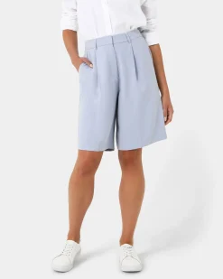 Forcast Jakie Tailored Shorts Sky Blue Discount