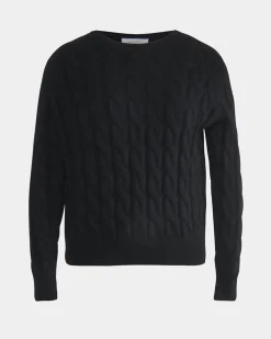 Forcast Janna Cable Jumper Black Discount
