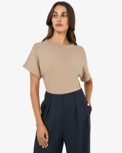 Forcast Jemma Relaxed Knit Top Beige Best