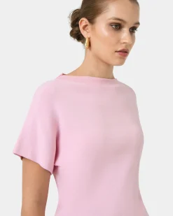 Forcast Jemma Relaxed Knit Top Pink Clearance