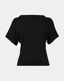 Forcast Jemma Relaxed Knit Top Black
