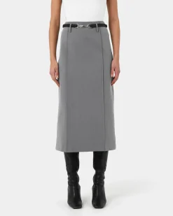 Forcast Joelle Column Skirt Grey Sale
