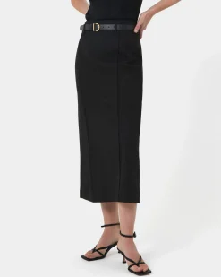 Forcast Joelle Column Skirt Black Sale