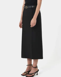 Forcast Joelle Column Skirt Black Sale