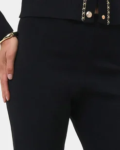Forcast Jordy Flared Knit Pants Black