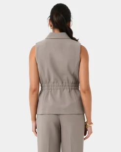 Forcast Jordy Longline Vest Stone Clearance
