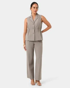 Forcast Jordy Relax Pants Stone Discount
